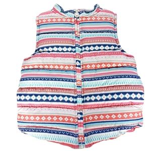 Gymboree Vest Puffer Patterned Girl's Size S (6-7)